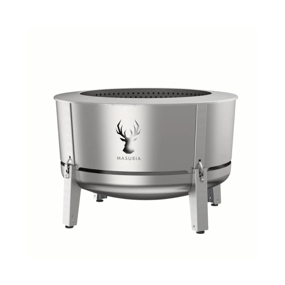 Masuria Wild Alpha 800 Smokeless Fire Pit – Silver - Hog the Oven