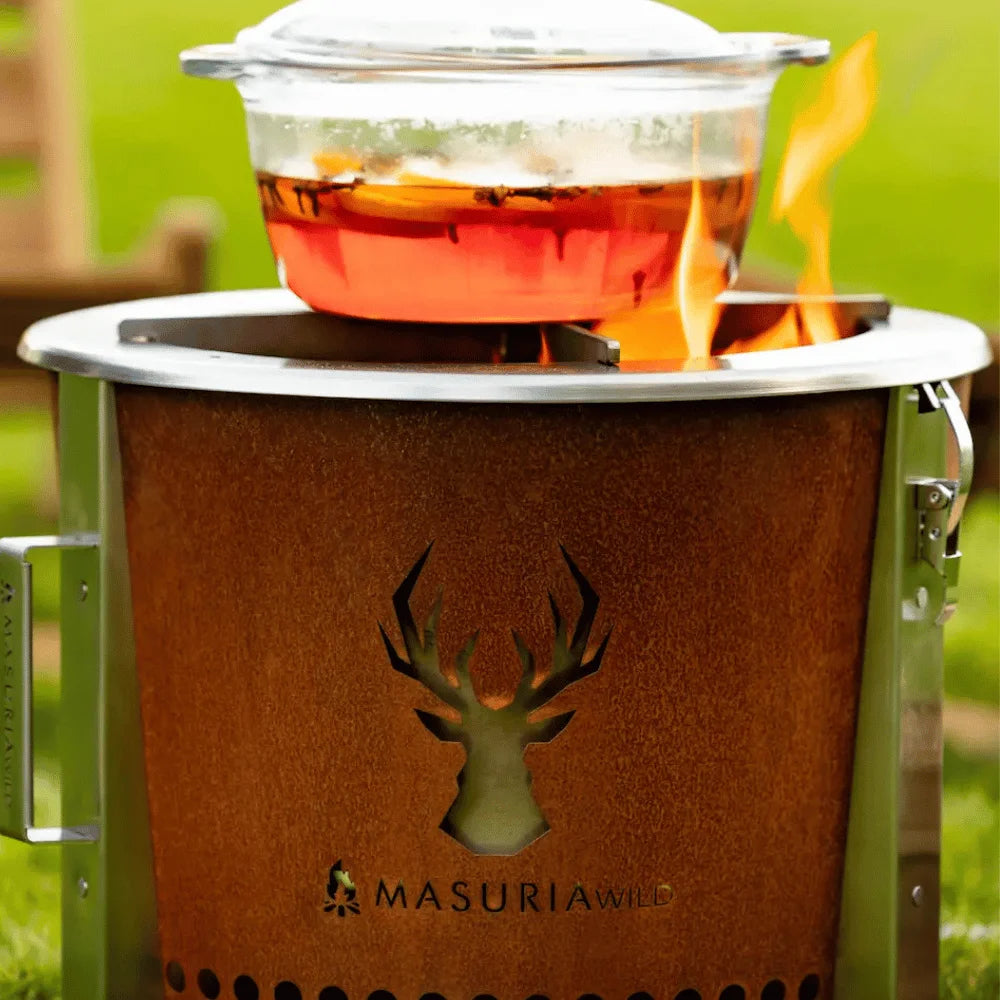 Masuria Wild Alpha 600 Smokeless Fire Pit – Corten Steel - Hog the Oven