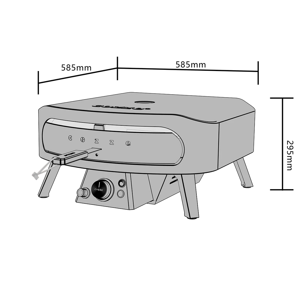 Cozze 17" Rotate Gas Pizza Oven Black Edition - Hog the Oven