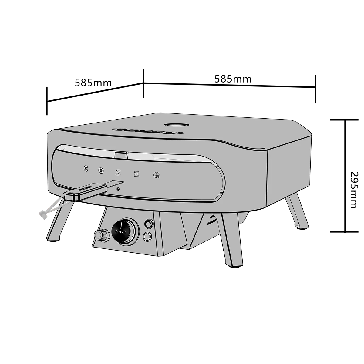 Cozze 17" Rotate Gas Pizza Oven Black Edition - Hog the Oven