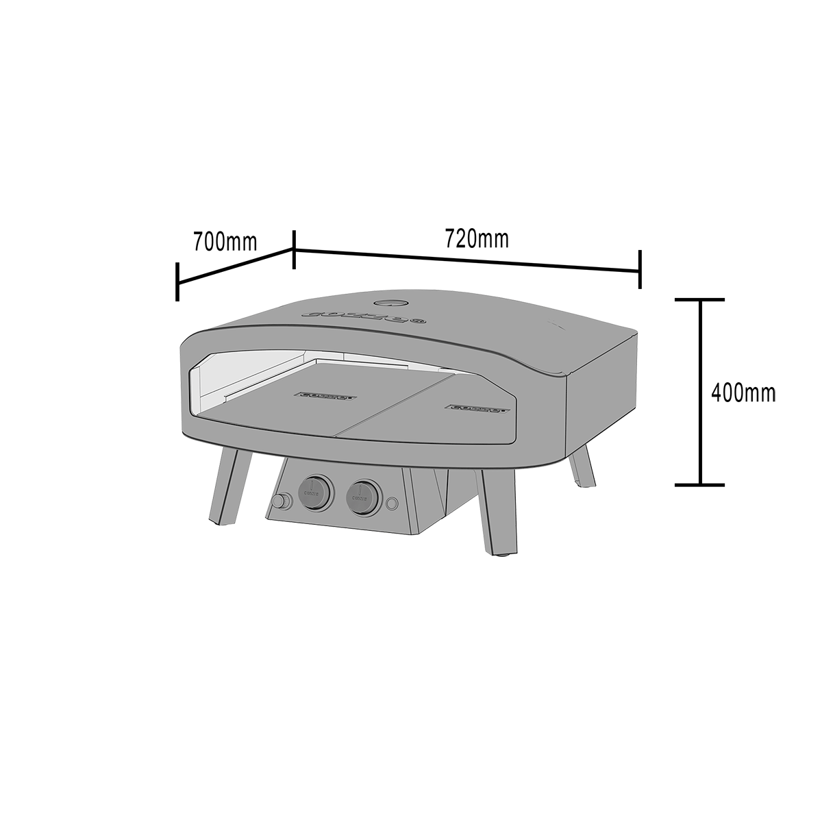 Cozze 24" Gas Pizza Oven Black Edition - Hog the Oven