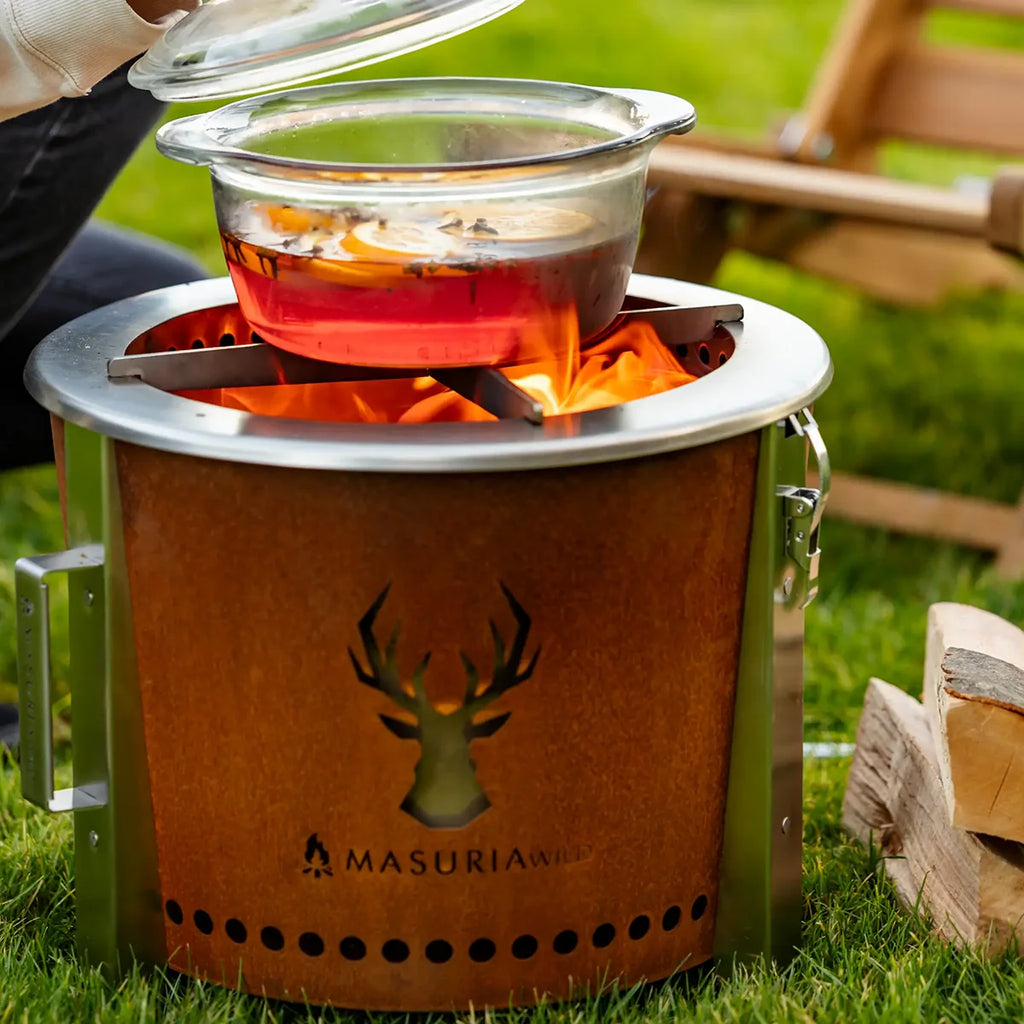 Masuria Wild Alpha Camp 400 Smokeless Fire Pit - Hog the Oven