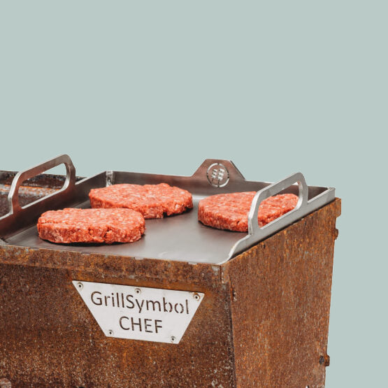 GrillSymbol Burger Press and Plancha Set Inox - Hog the Oven