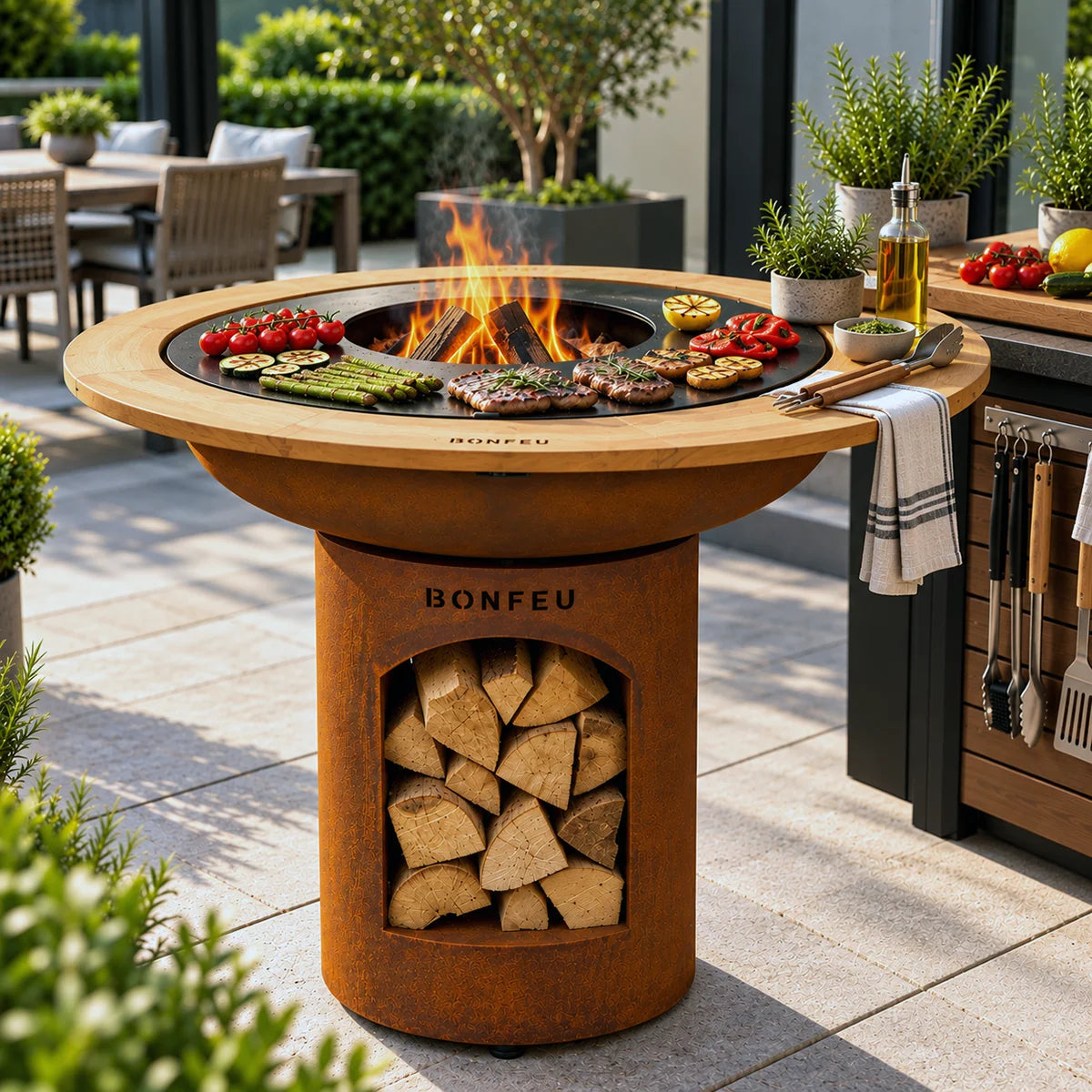 BonFeu BonTeak Guard Ring for BonBiza - Hog the Oven