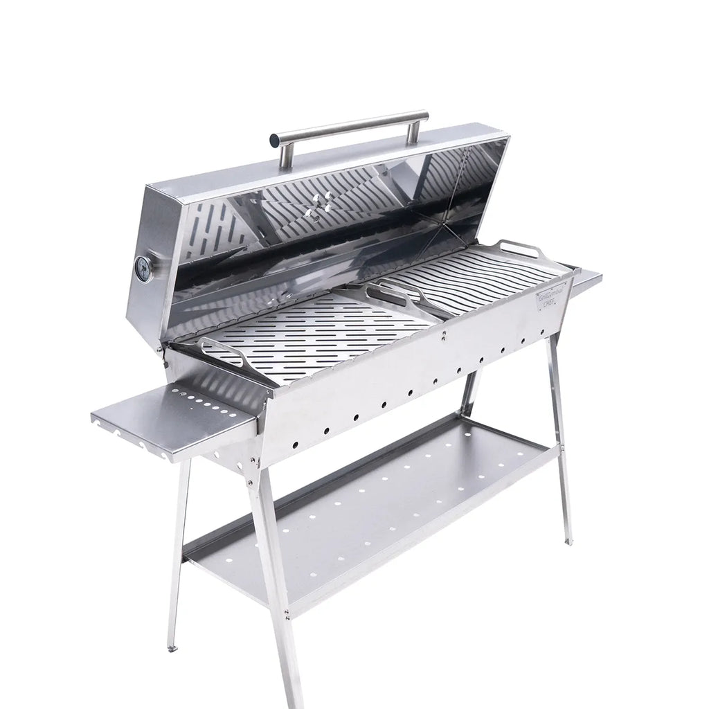 GrillSymbol Charcoal Grill Chef XL Silver - Hog the Oven