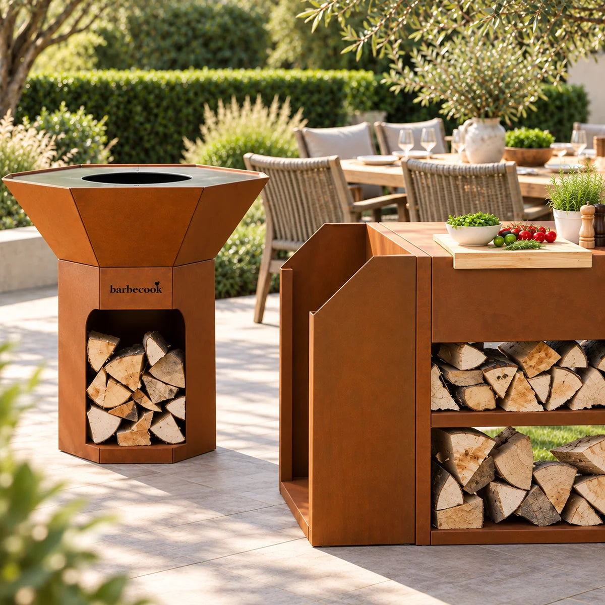 Barbecook Buddy Corten Steel Workstation - Hog the Oven