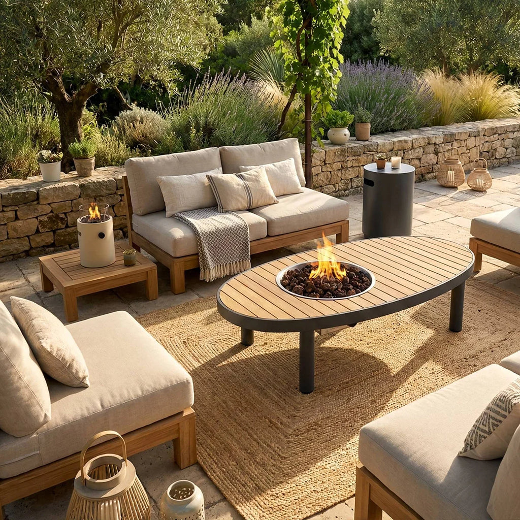 Happy Cocooning Riviera 140 Gas Fire Table - Hog the Oven