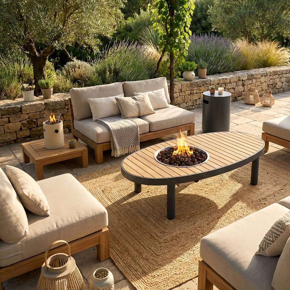 Happy Cocooning Riviera 140 Gas Fire Table - Hog the Oven