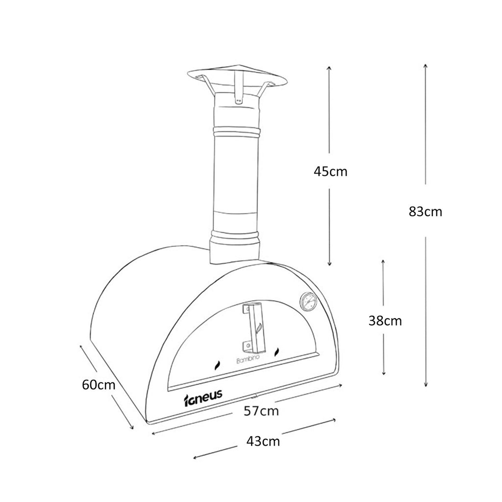 Igneus Bambino Wood Fired Pizza Oven - Hog the Oven