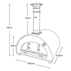 Igneus Pro 750 Wood Fired Pizza Oven - Red - Hog the Oven