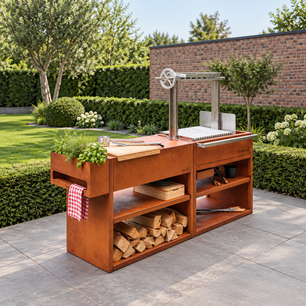 Barbecook Buddy Corten Steel Workstation - Hog the Oven