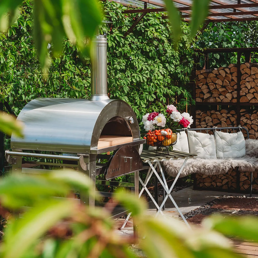 GrillSymbol Wood Fired Pizza Oven with Stand Pizzo-set-inox - Hog the Oven