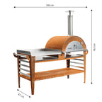 GrillSymbol Wood Fired Pizza Oven with Stand and Side Table Pizzo-XL-Set - Hog the Oven