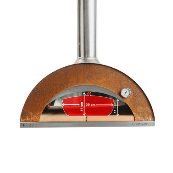 GrillSymbol Wood Fired Pizza Oven with Stand and Side Table Pizzo-XL-Set - Hog the Oven