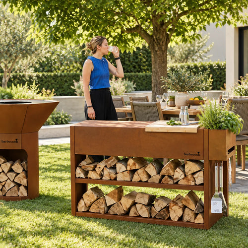 Barbecook Buddy Corten Steel Workstation - Hog the Oven