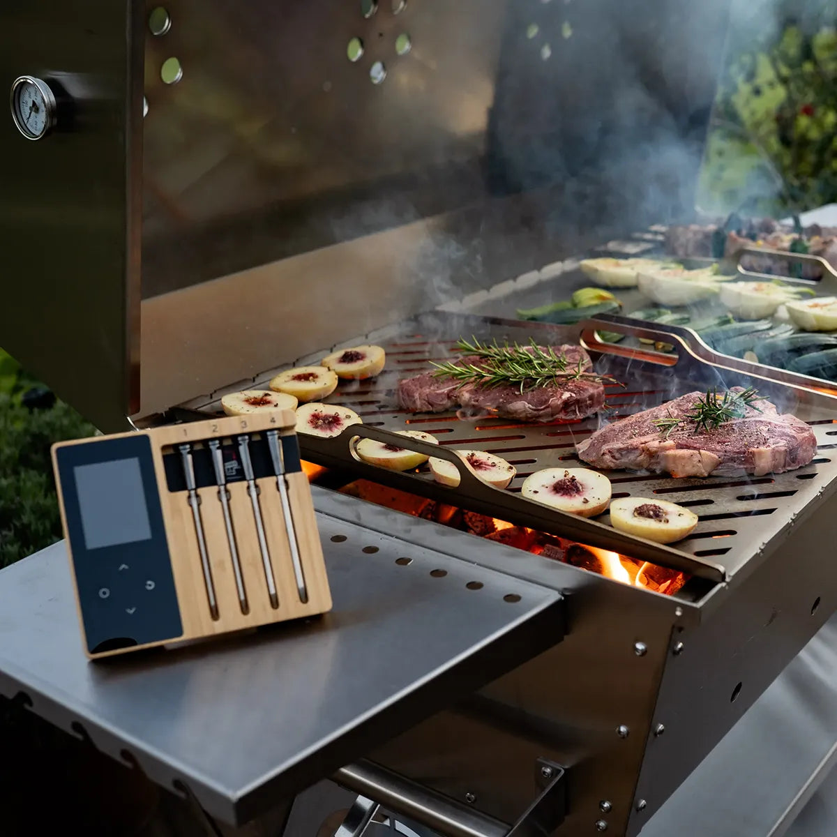 GrillSymbol Smart Wireless Meat Thermometer, With 4 Probes - Hog the Oven