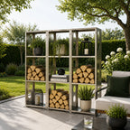 GrillSymbol WoodStock Stainless Steel Firewood Rack - Hog the Oven