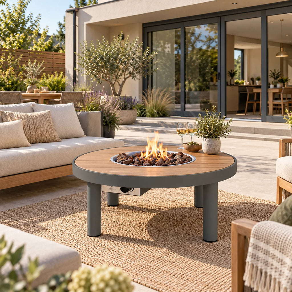 Happy Cocooning Riviera 80 Gas Fire Table - Hog the Oven